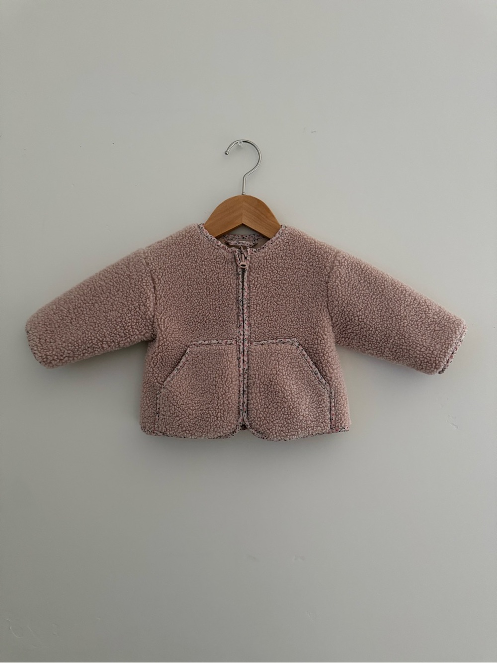 Zara Baby Pink Sherpa Puffer Jacket